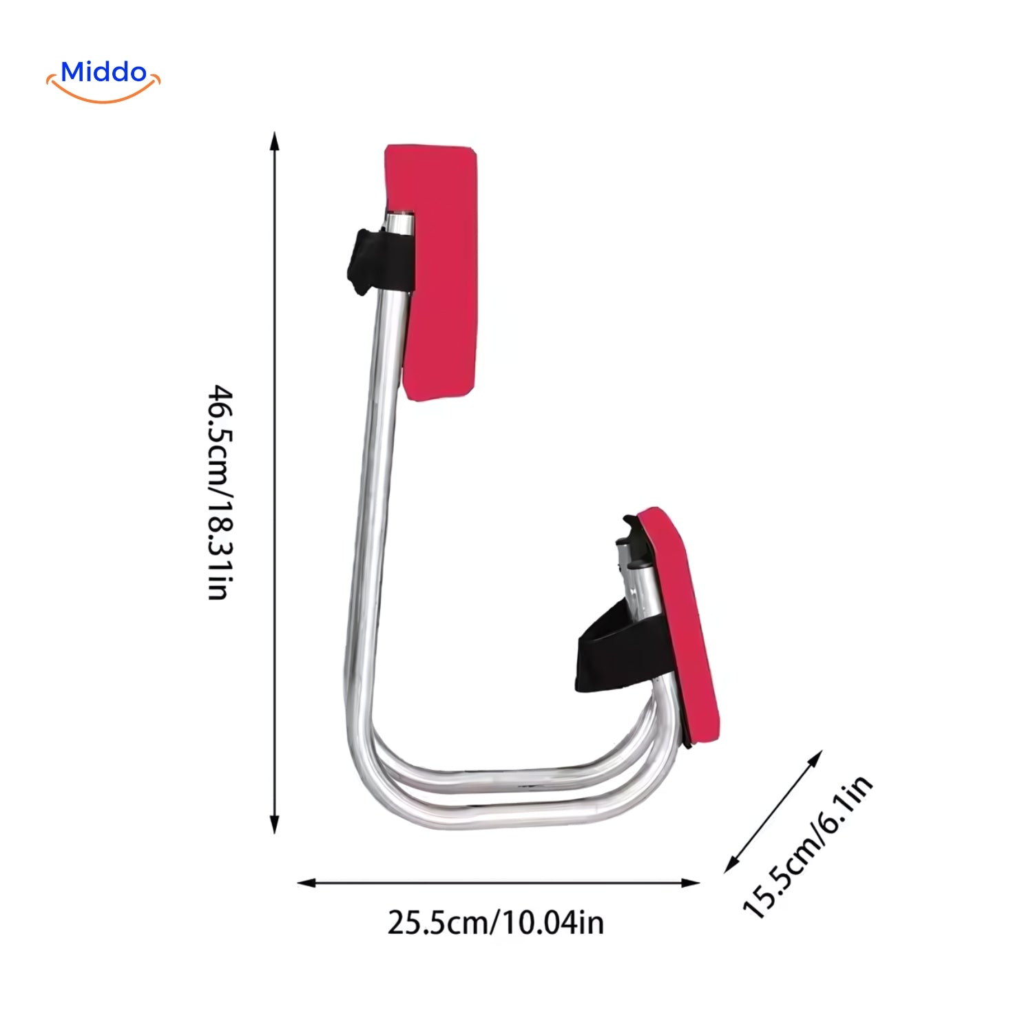 Kneecomfort™ Tragbare Gartenstütze und Kniebank mit Riemen, Rot