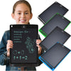 Mädchen zeigt LCD-Schreibtablet für Bildung und Spaß