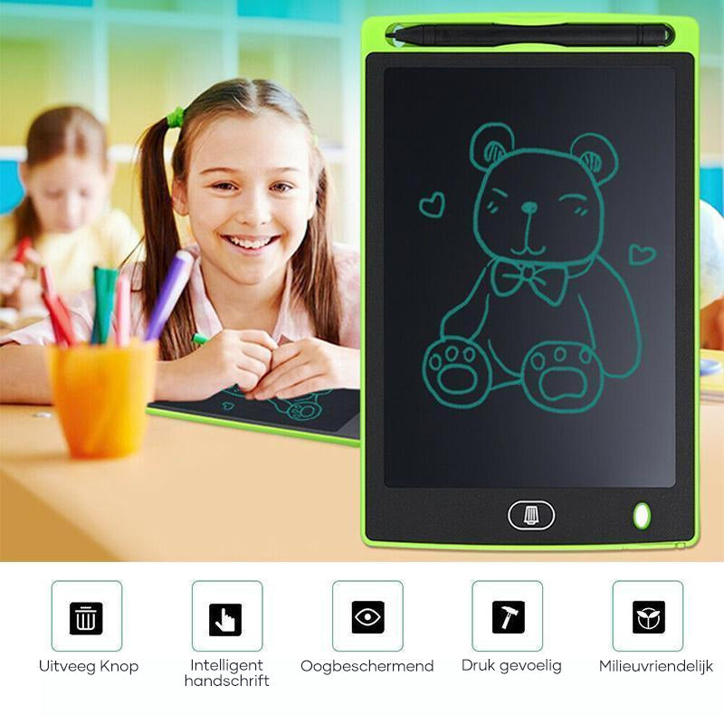 Kinder spielen und lernen mit dem LCD-Schreib-Tablet.