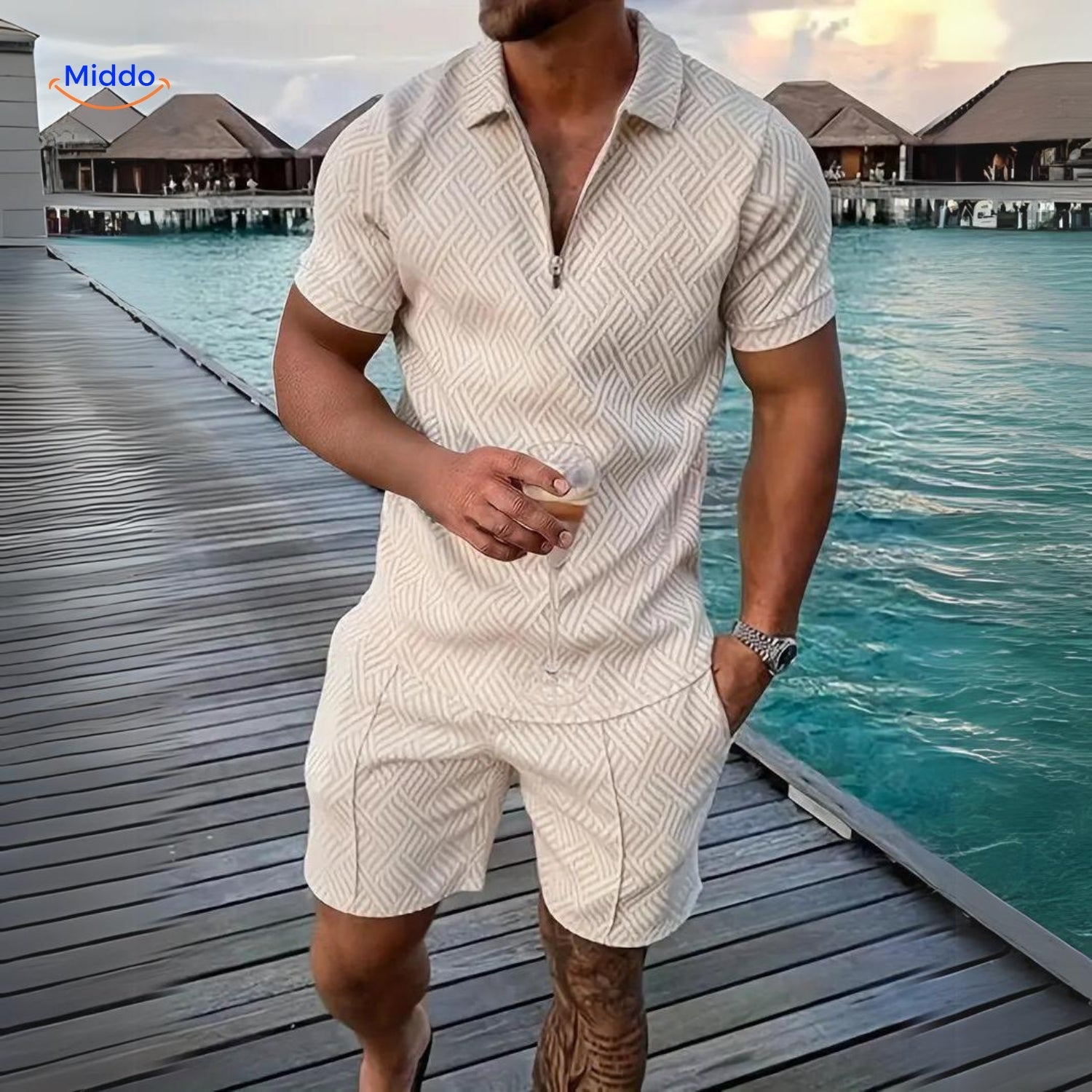 Leander™️ Zomerset Tragetasche für den Urlaub Beige