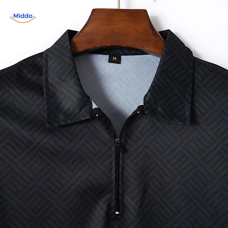 Leander™️ Sommerset Schwarz Shirt Nahaufnahme