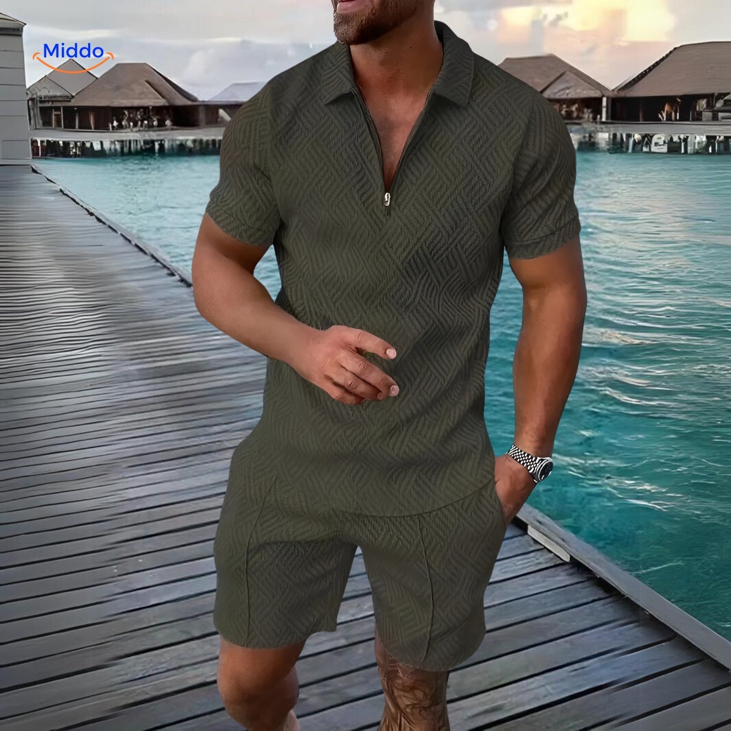Leander™️ Zomerset Zum Tragen Im Urlaub Olivgrün