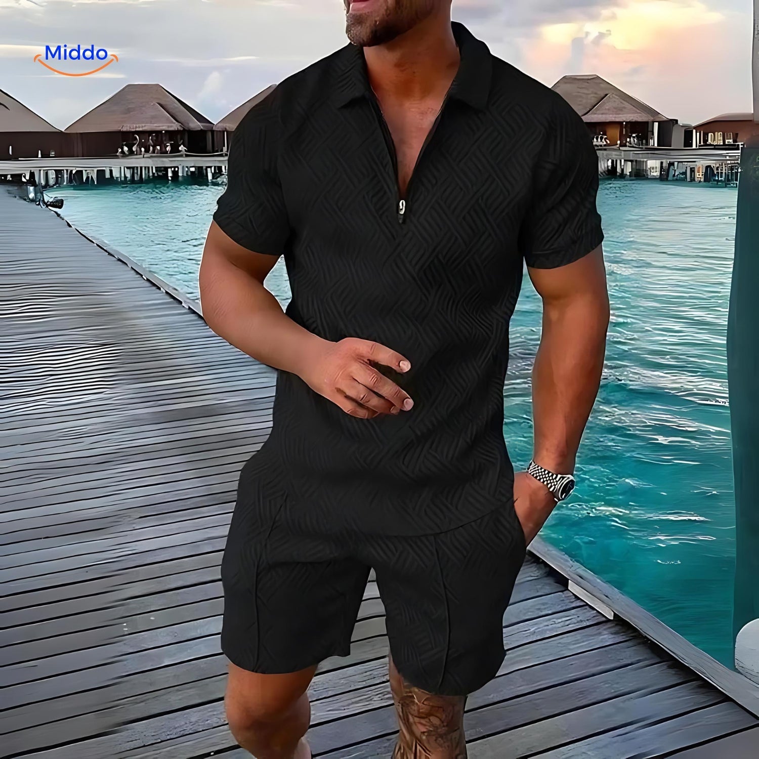 Leander™️ Zomerset Zum Tragen Im Urlaub Schwarz