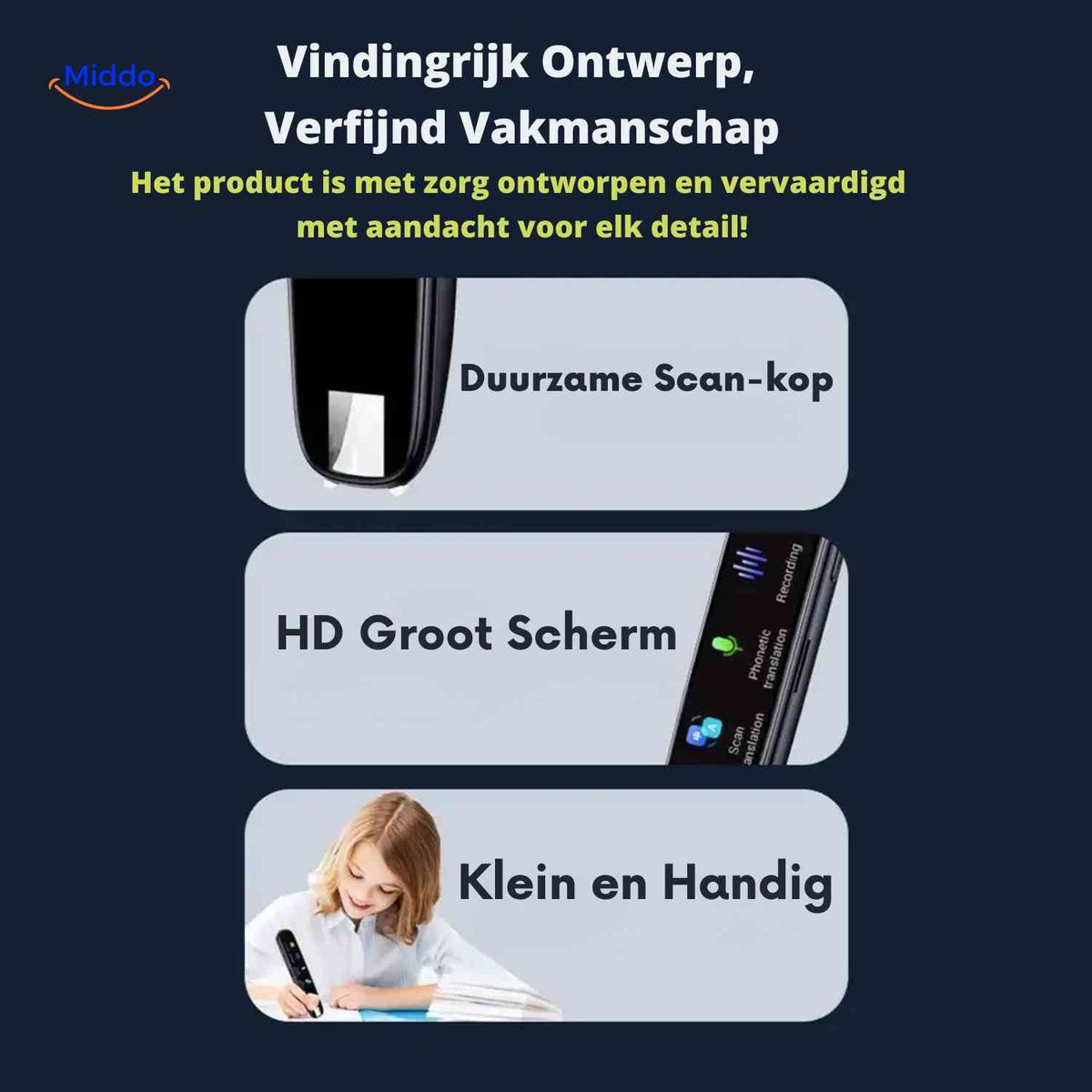 Der Lexipen Übersetzer: Nachhaltiges Design, HD-Bildschirm und kompaktes Format - www.middo.de