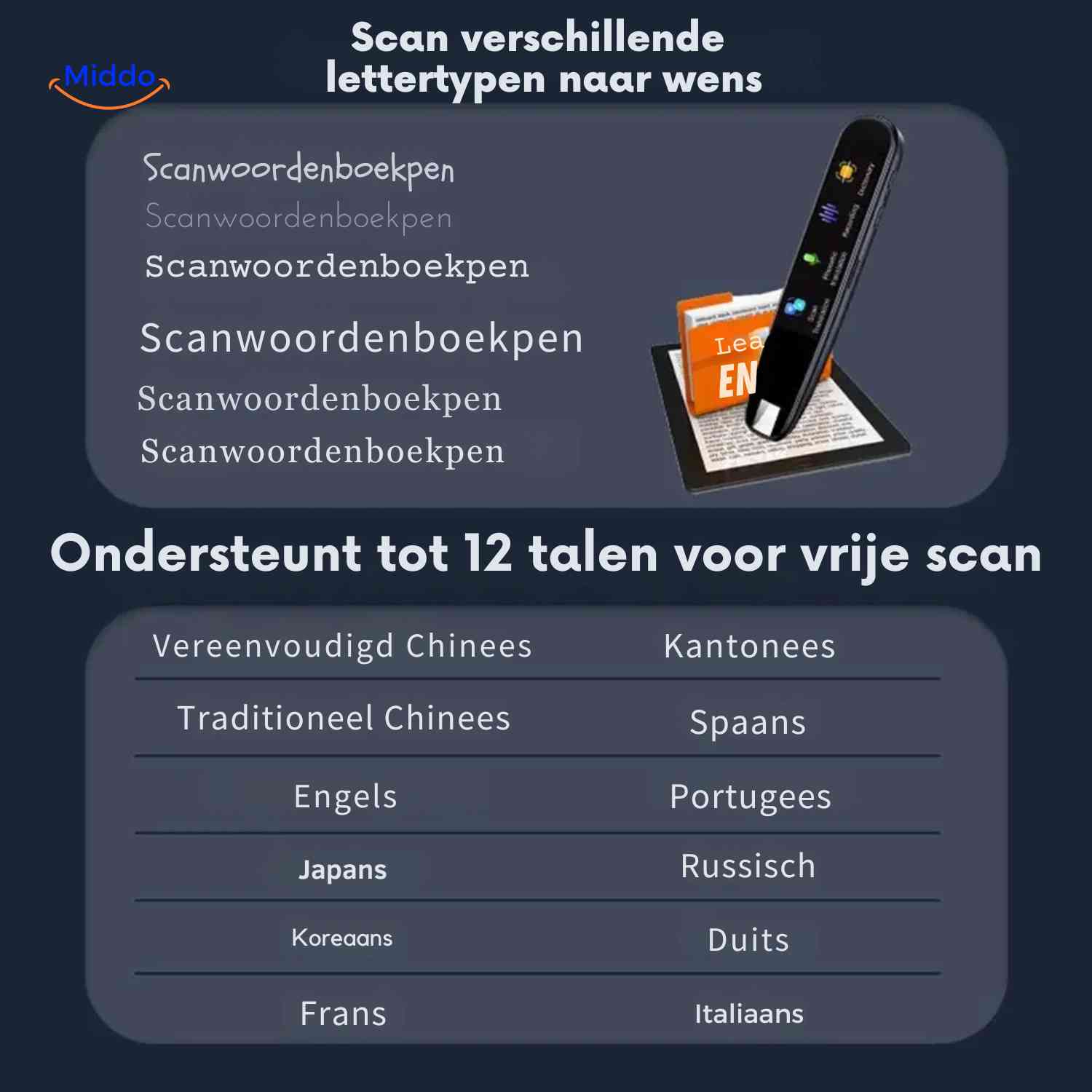lexipen Übersetzer scannt verschiedene Schriftarten und unterstützt 12 Sprachen www.middo.nl