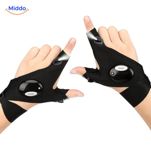 LightGrip™ Handschuhe | LED-Beleuchtung für nächtliches Laufen, Radfahren und Angeln!