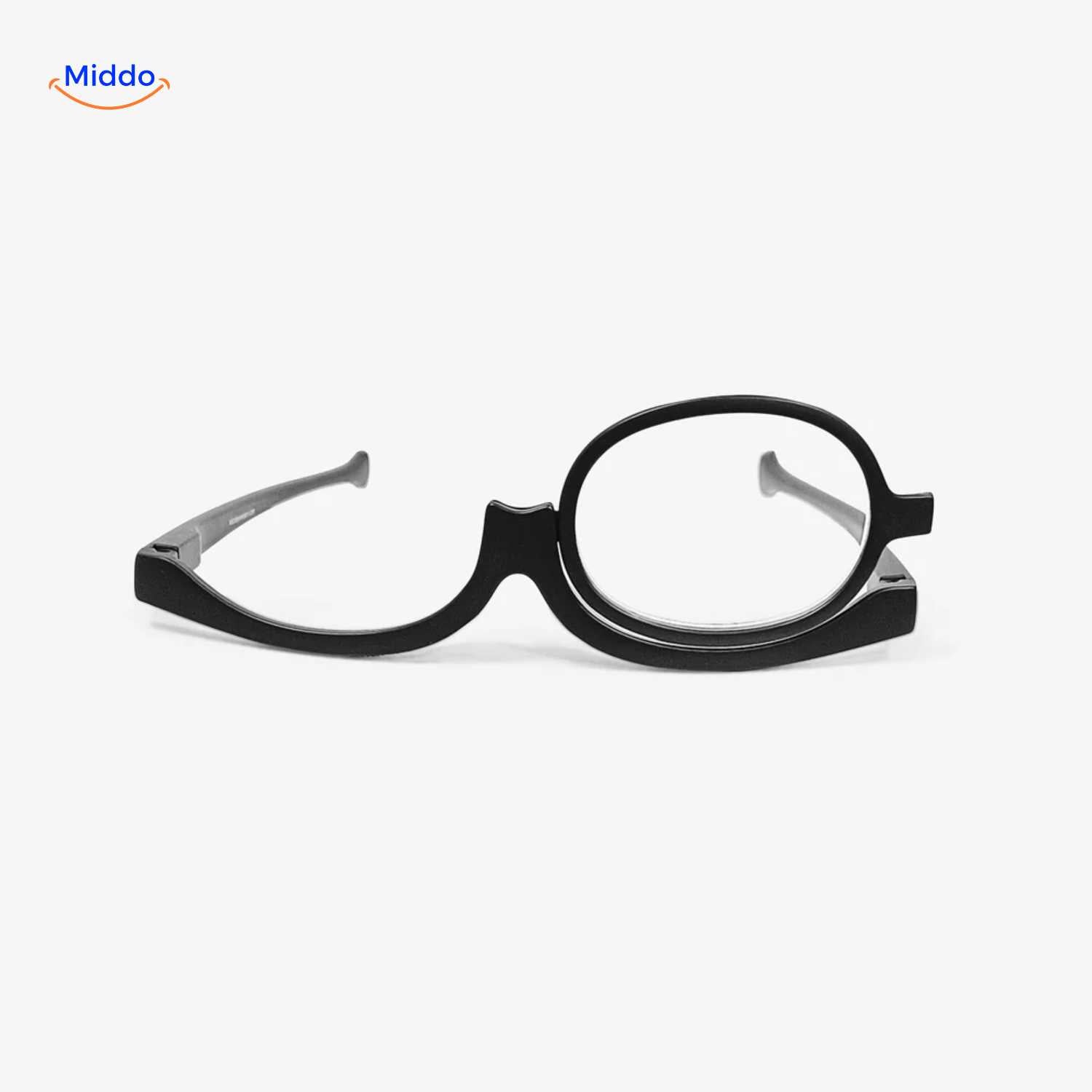 <product>
    <title>Loopex Brille - Vorderansicht in Schwarz - Einseitige Make-Up Brille</title>
    <description>Entdecken Sie die Loopex Brille in elegantem Schwarz, ideal für Ihr Make-Up. Diese einseitige Brille bietet Ihnen eine klare Sicht und optimalen Komfort beim Schminken. Bestellen Sie jetzt und überzeugen Sie sich selbst!</description>
    <url>www.middo.nl</url>
</product>