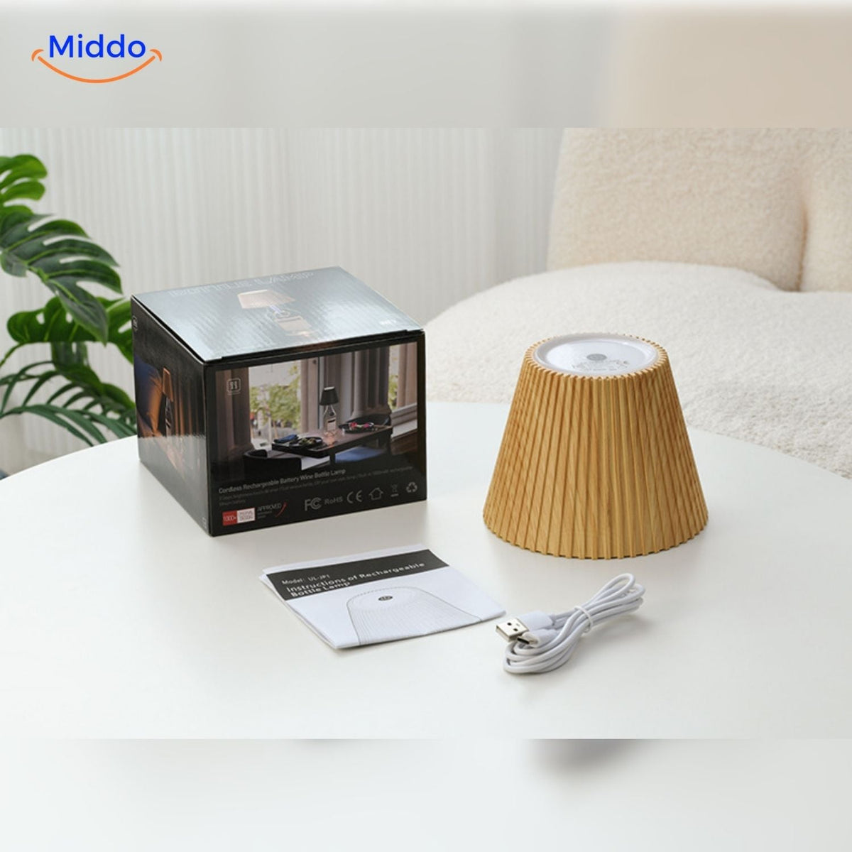 Lumavino Lampe - Stimmungsvolle LED Flaschenlampe mit Touch-Bedienung