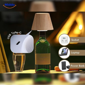 Lumavino Lampe USB-C aufladbare LED Lampe Weinflasche