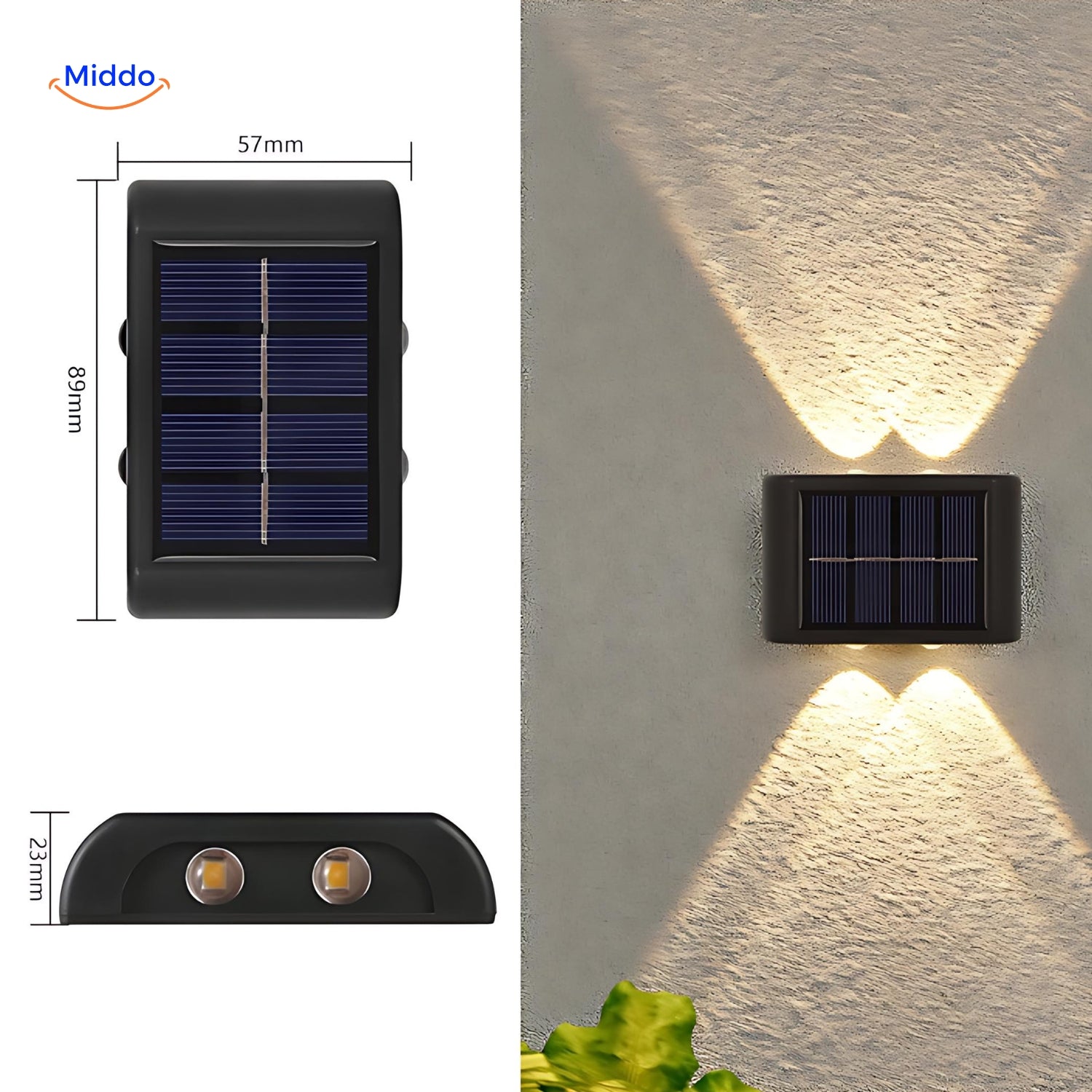 Lumibright™️ Solar Wandleuchte Warmweiß