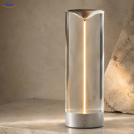Detail der runden Luminex Premium Lampe mit platinum crystal Lampenschirm middo.de