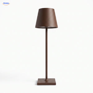 Lumiset Akku-Tischlampe braun dimmbar