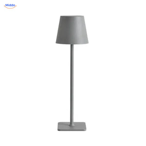 Lumiset Akku-Tischlampe in Grau, dimmbar über die Sensortaste