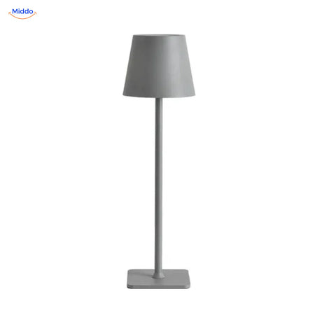 Lumiset Akku-Tischlampe in Grau, dimmbar über die Sensortaste