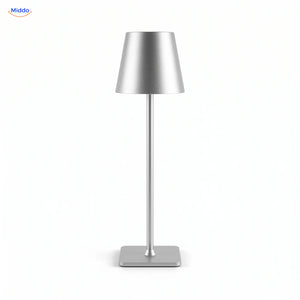 Lumiset Akku-Tischlampe silber dimmbar