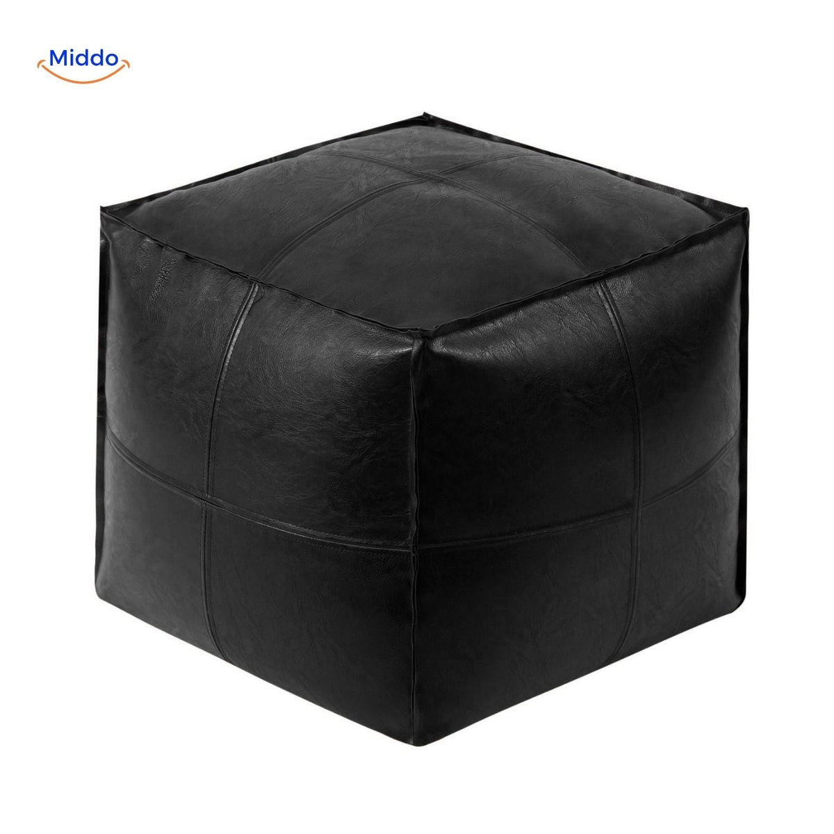 LuxuraSoft Leder Tatami Pouf Kissen – Ansicht 11
