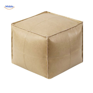 LuxuraSoft Leder Tatami Pouf Kissen – Ansicht 7
