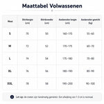 Größentabelle für Erwachsene für WM 2026 Supportershirt