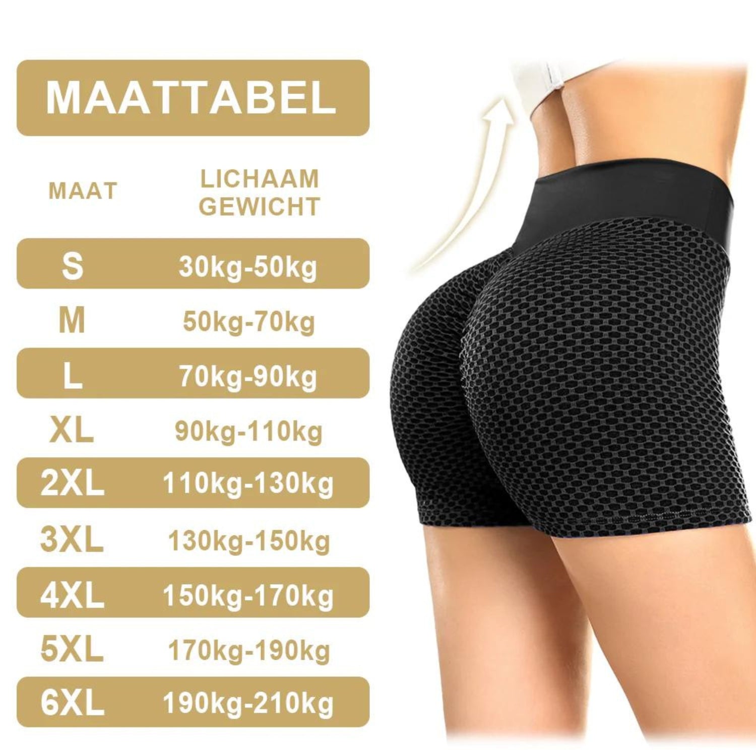 Größentabelle IceSilk™ Shaping Shorts