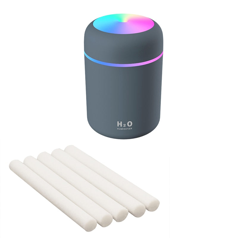 Magic Air H2O Luftbefeuchter schwarz mit fünf zusätzlichen Wattestäbchen