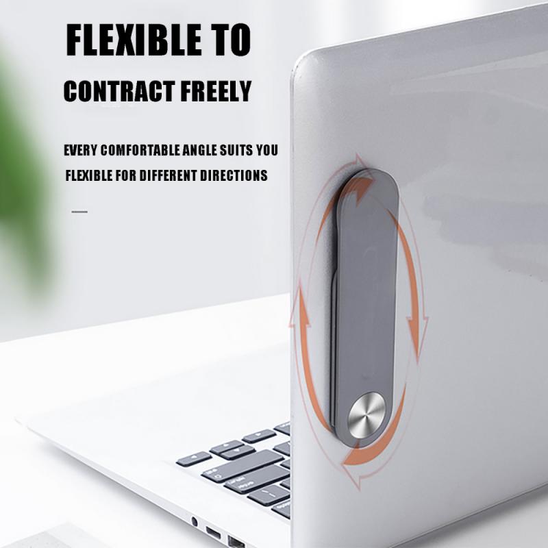 Flexibler MagnetClip, der an der Seite des Laptops befestigt wird.