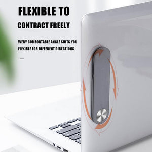 Flexibler MagnetClip, der an der Seite des Laptops befestigt wird