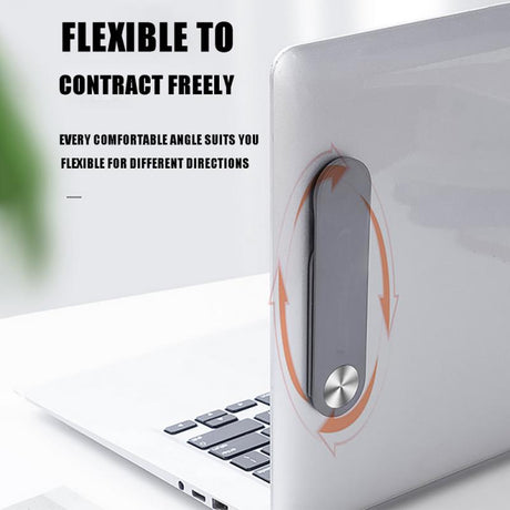 Flexibler MagnetClip, der an der Seite des Laptops befestigt wird