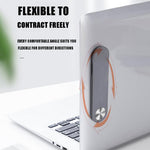 Flexibler MagnetClip, der an der Seite des Laptops befestigt wird.