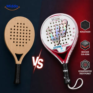 PadelPro Padelschläger: Vergleich von Schlägerform und Schlagfläche.