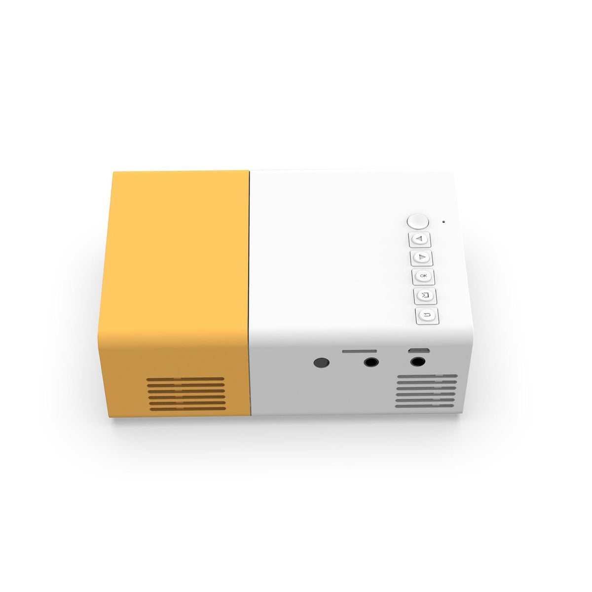 Oberansicht des MiniBeam HD Projektors, Tasten sichtbar
