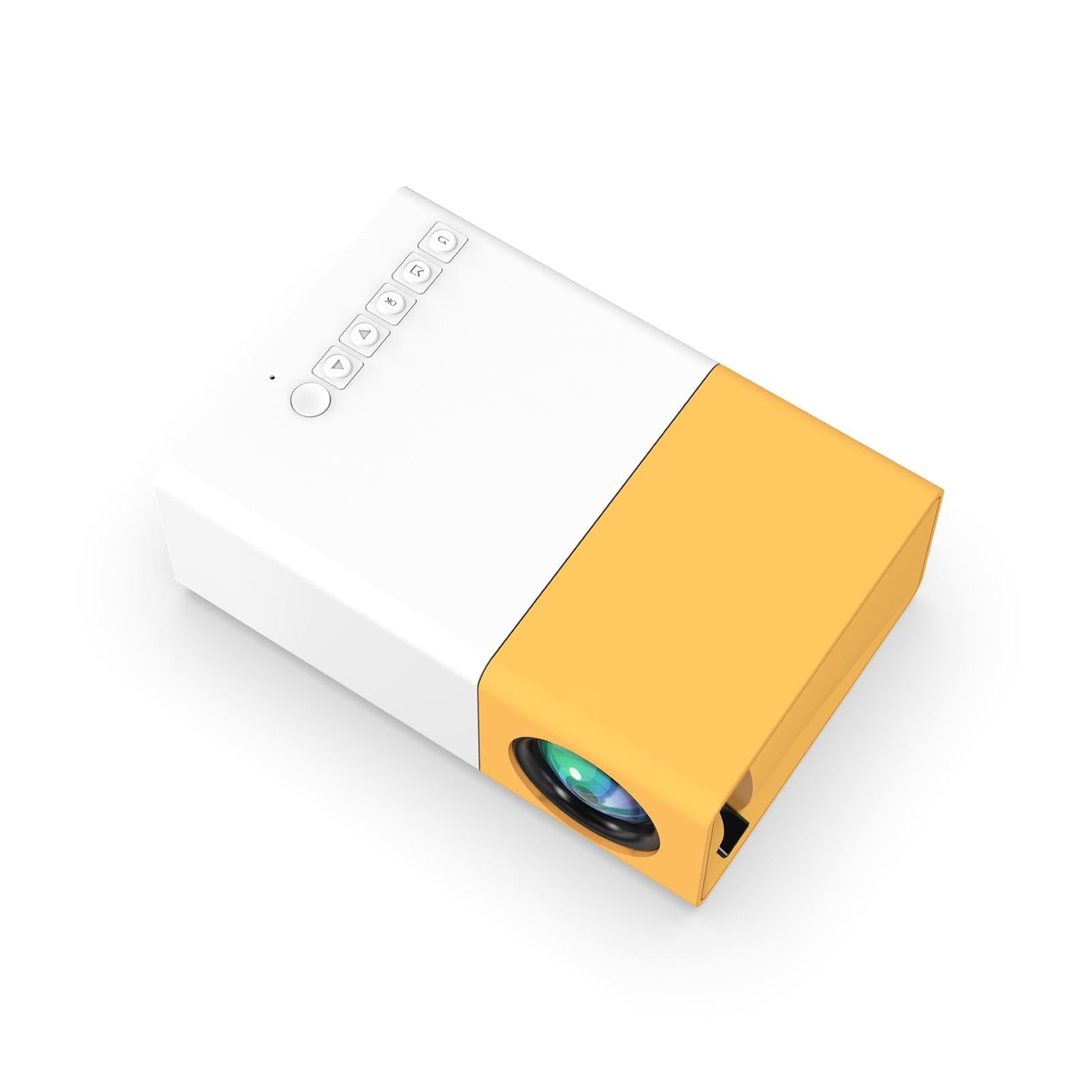 MiniBeam HD Projektor in Weiß und Gelb, kompakte Form