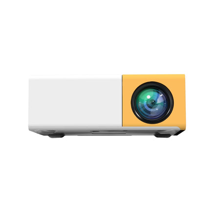 Vorderansicht des MiniBeam HD Projektors, gelbe Vorderseite.