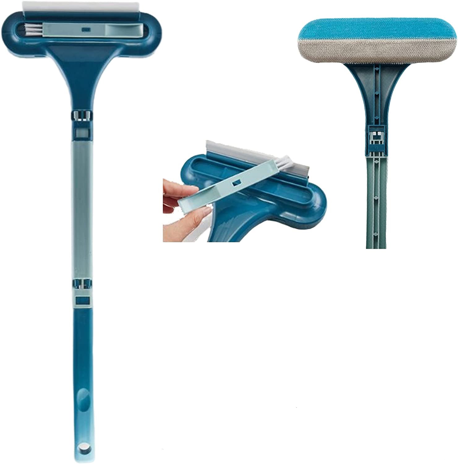 MultiBrush Stoffbürste mit abnehmbarem Bürstenkopf und blauem Griff