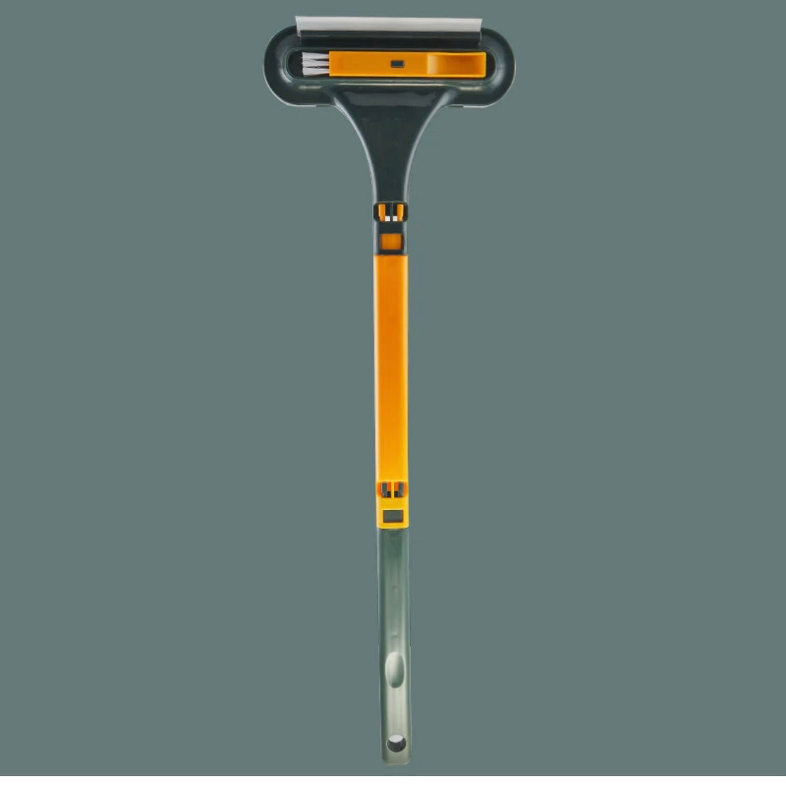 Orange MultiBrush Staubbürste mit langem Stiel und Gummistreifen für alle Oberflächen
