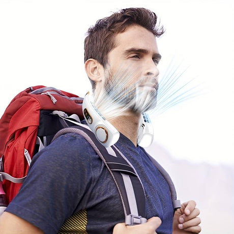Weißer Nackenventilator 2.0 PRO geeignet für aktive Outdoor-Aktivitäten