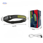 Die Nightray Kopflampe – Abmessungen und Verpackungsdetails auf www.middo.nl