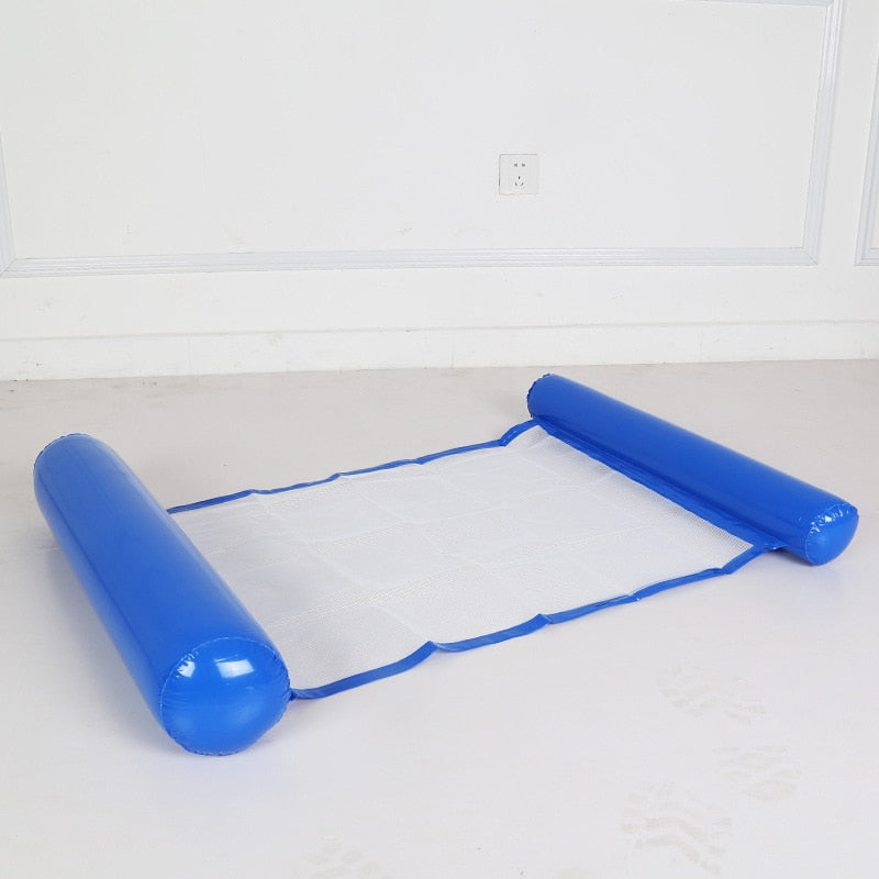 Aufblasbare Wasser-Hängematte in blauer Farbe