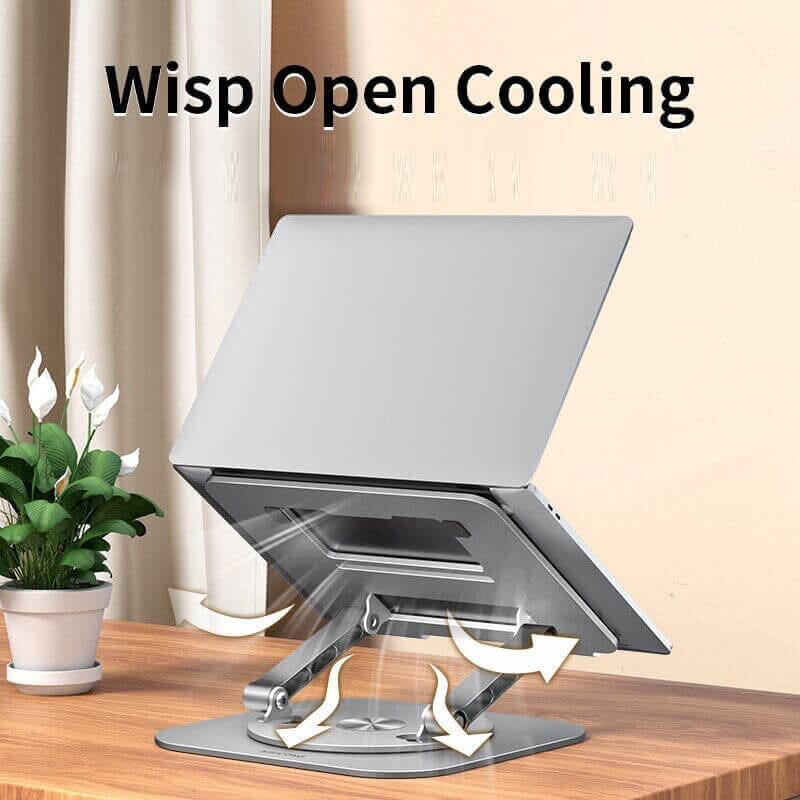Laptopständer mit offenem Design für bessere Luftzirkulation.