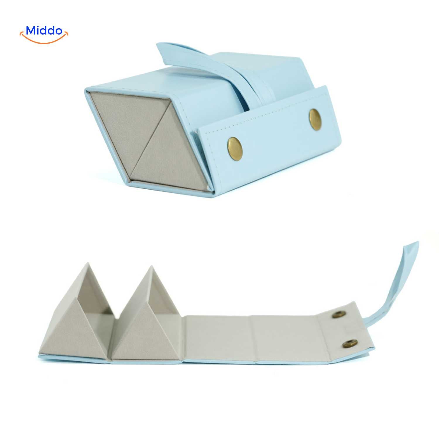 <a href="https://www.middo.nl">optigarde Brillenkoker Blau 2 Fächer Faltbare Etui</a>