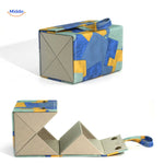 optigarde Brillenkoffer blau geometrisch 4-fach Luxus Brillenhalter www.middo.de