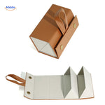 optigarde Brillenetui Karamell 2 Fächer faltbares Etui www.middo.de