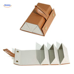 optigarde Brillenkoker Karamell 3 Fächer faltbare Brillendose www.middo.de