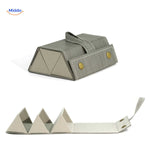 optigarde Brillenköcher Holzoptik grau 3-fach faltbares Etui www.middo.de