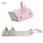 optigarde Brillenetui rosa 2 Fächer faltbares Brillenetui www.middo.nl