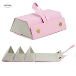 optigarde Brillenköcher rosa 3 Fächer stilvolle Aufbewahrungsbox www.middo.nl