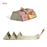 optigarde Brillenkoker rosa Blumen 3-fach faltbare Reisetasche www.middo.nl