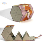 optigarde Brillenköcher rosa Blumen 6 Fächer faltbarer Brillenhalter www.middo.nl