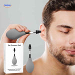 otorelief Ohrendruckgerät verwendet von Mann gegen Kopfdruck www.middo.nl