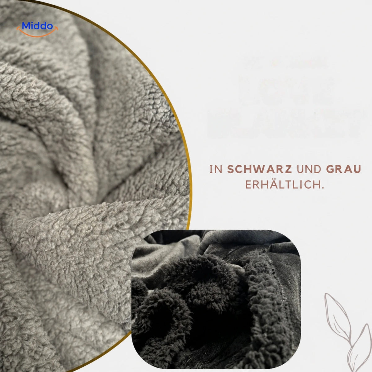 Wasserdichte PawGuard-Decke in Schwarz und Grau.