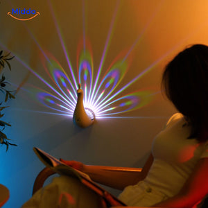 peacockglow Lampe verstellbare LED Lichtfarben für einzigartigen Pfauenfeder Effekt